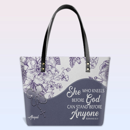 Personalized Christian Leather Tote Bag Luxury with Bible Verses – Custom Name Handbag by CHRISTIANARTBAG