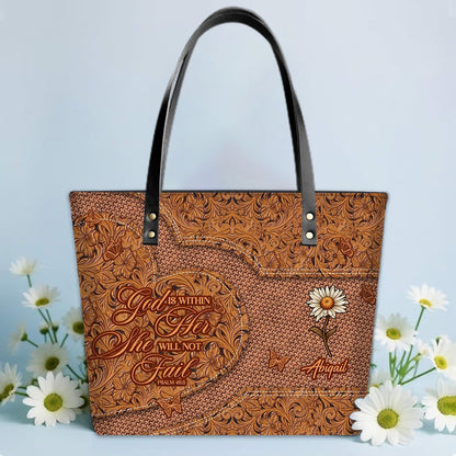 Personalized Leather Tote Bag with Bible Verses – Personalized Leather Handbags – A Statement of Faith & Strength | CHRISTIANARTBAG Leather TOTE Bag CAB01041225