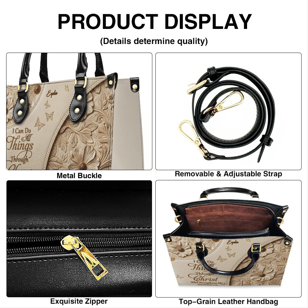 Personalized Bible Verse Leather Handbag & Wallet Set | Custom Christian Purse Set - CHRISTIANARTBAG 02080826
