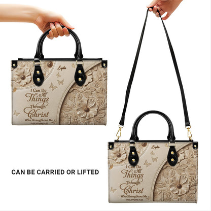 Personalized Bible Verse Leather Handbag & Wallet Set | Custom Christian Purse Set - CHRISTIANARTBAG 02080826