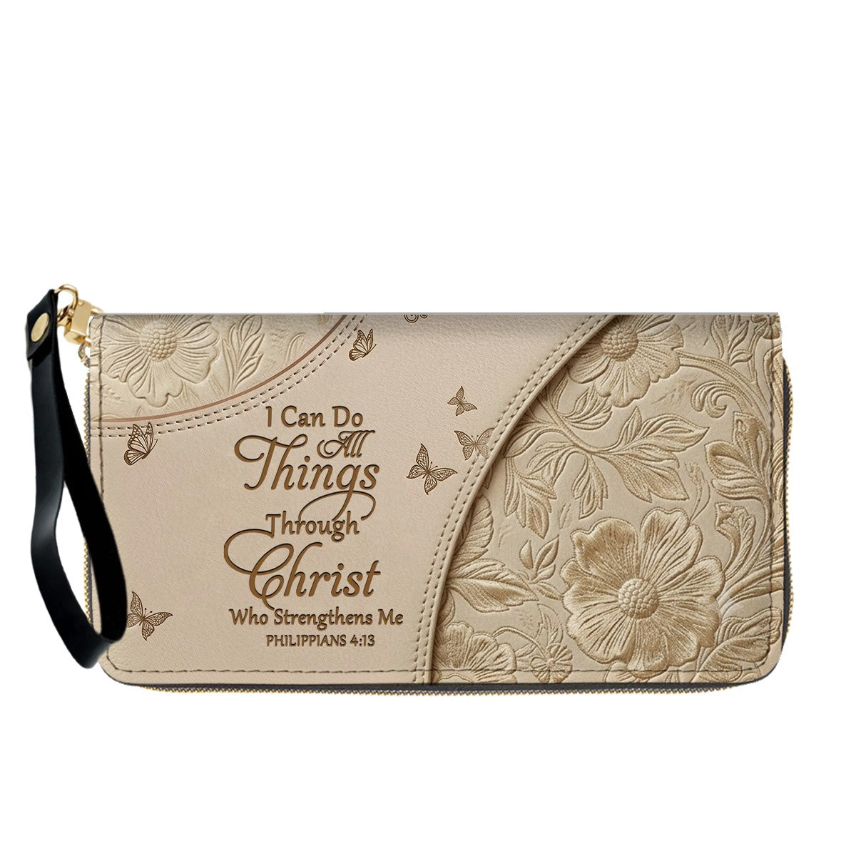 Personalized Bible Verse Leather Handbag & Wallet Set | Custom Christian Purse Set - CHRISTIANARTBAG 02080826