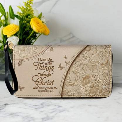 Personalized Bible Verse Leather Handbag & Wallet Set | Custom Christian Purse Set - CHRISTIANARTBAG 02080826