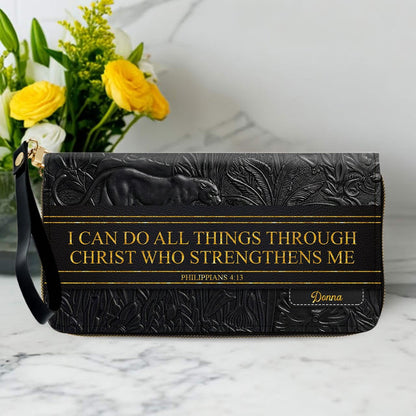 Personalized Christian Leather Handbag & Wallet Set | Custom Bible Verse Purse | CHRISTIANARTBAG CAB01030526