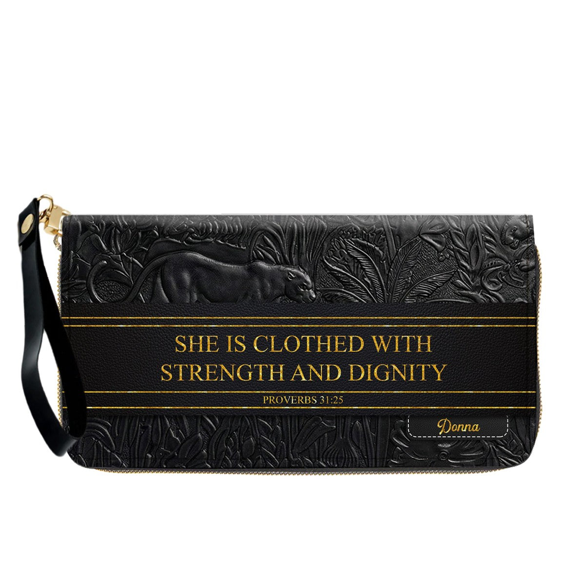 Personalized Christian Leather Handbag & Wallet Set | Custom Bible Verse Purse | CHRISTIANARTBAG CAB01030526