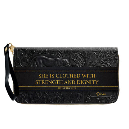 Personalized Christian Leather Handbag & Wallet Set | Custom Bible Verse Purse | CHRISTIANARTBAG CAB01030526
