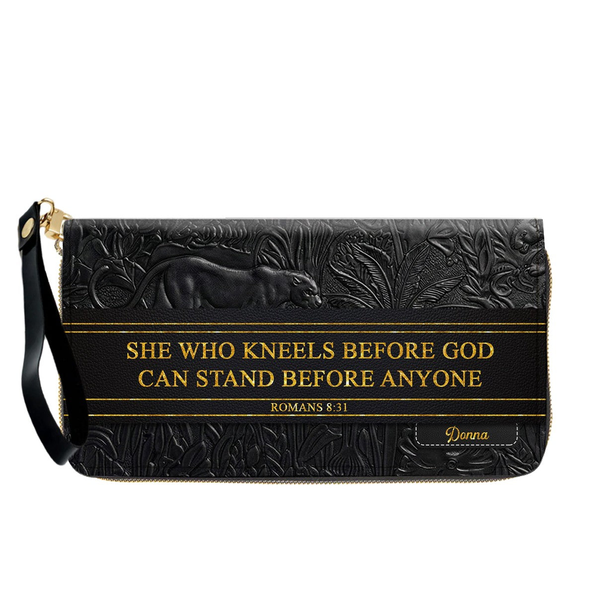 Personalized Christian Leather Handbag & Wallet Set | Custom Bible Verse Purse | CHRISTIANARTBAG CAB01030526