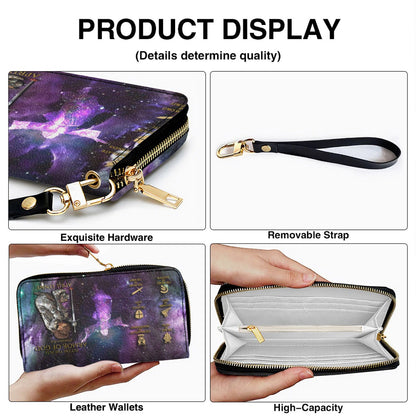 Personalized Christian Leather Handbag & Long Wallet Set – Armor of God Ephesians 6:10 Custom Name & Skin Tone, Prayer Warrior Gift for Women
