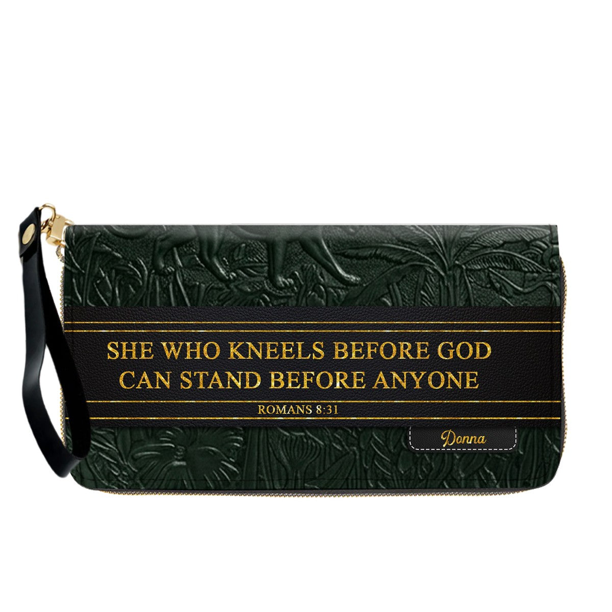 Luxury Embossed Leather Christian Tote Bag - Custom Name & Scripture Purse - Premium Faith Gift for Women CAB0132426