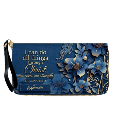 Personalized Mom Leather Handbag & Wallet Set – Custom Name Floral Butterfly Purse for Mother's Day Birthday Gift – CHRISTIANARTBAG CAB01100826
