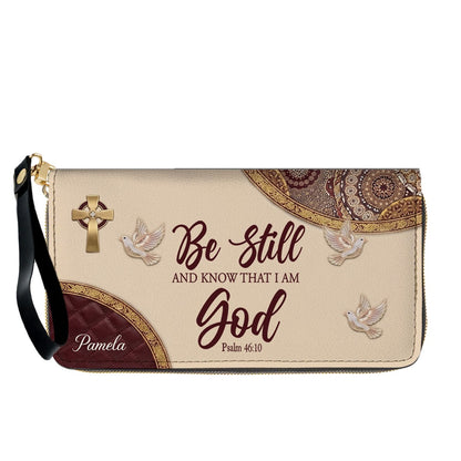 CHRISTIANARTBAG Personalized Leather Handbag and Long Wallet Set, Custom Name Scripture Bible Verse Tote Bag, Christian Gifts for Women CAB01051826