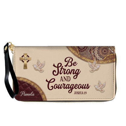 CHRISTIANARTBAG Personalized Leather Handbag and Long Wallet Set, Custom Name Scripture Bible Verse Tote Bag, Christian Gifts for Women CAB01051826
