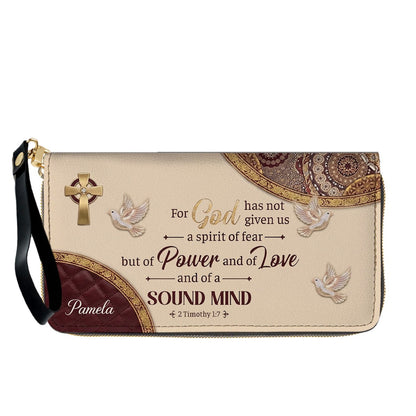 CHRISTIANARTBAG Personalized Leather Handbag and Long Wallet Set, Custom Name Scripture Bible Verse Tote Bag, Christian Gifts for Women CAB01051826