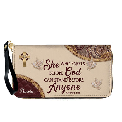CHRISTIANARTBAG Personalized Leather Handbag and Long Wallet Set, Custom Name Scripture Bible Verse Tote Bag, Christian Gifts for Women CAB01051826