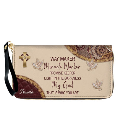 CHRISTIANARTBAG Personalized Leather Handbag and Long Wallet Set, Custom Name Scripture Bible Verse Tote Bag, Christian Gifts for Women CAB01051826