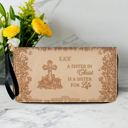 Personalized Leather Handbag | Custom Christian Gifts for Women - Sister in Christ | CHRISTIANARTBAG CAB0371626