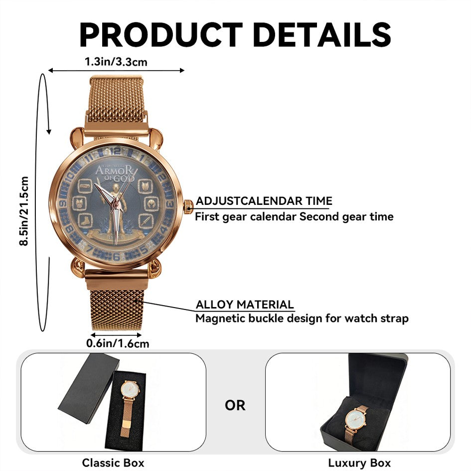 The Armor of God Collection: Personalized Luxury Men’s Women's Watches by CHRISTIANARTBAG CAB01060226