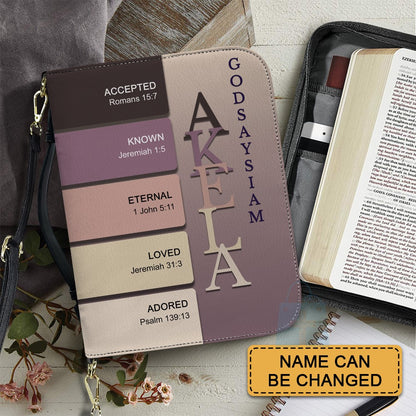 CHRISTIANARTBAG Bible Cover Vintage Mauve - Uncover the sacred meaning of your name - Personalized Bible Cover, CABBBCV17131124.