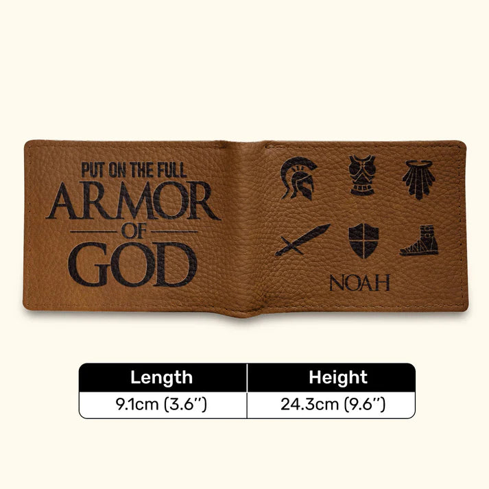 Personalized Men's Wallet - Armor of God | CHRISTIANARTBAG CABW01200524