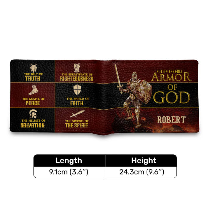 Personalized Men's Wallet - Armor of God | CHRISTIANARTBAG CABW01210524