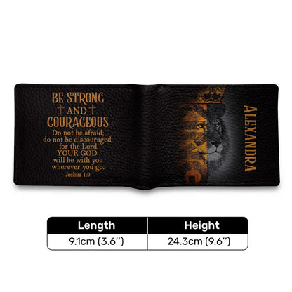 Personalized Men's Wallet - Be Strong | CHRISTIANARTBAG CABW02200524