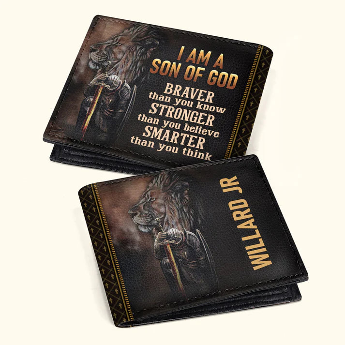 Personalized Men's Wallet - I Am Son Of God | CHRISTIANARTBAG CABW06200524