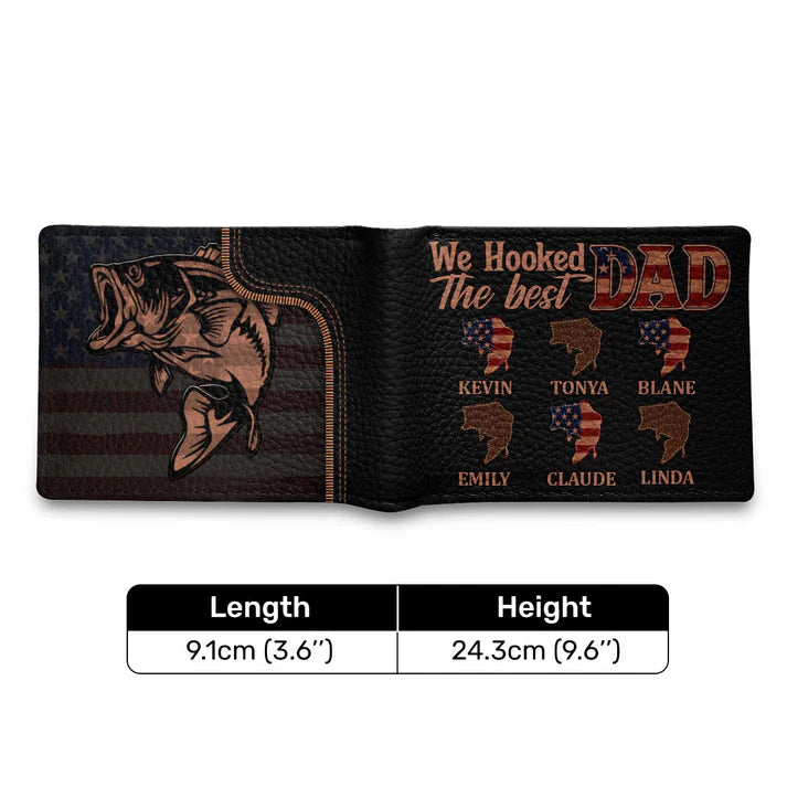 Personalized Men's Wallet - We Hooked The Best Dad | CHRISTIANARTBAG CABW01200524