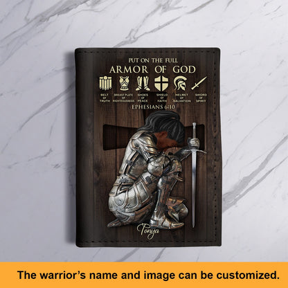 Personalized Christian Passport Cover – Armor of God Design with Custom Warrior Name & Image | CHRISTIANARTBAG