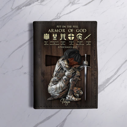 Personalized Christian Passport Cover – Armor of God Design with Custom Warrior Name & Image | CHRISTIANARTBAG