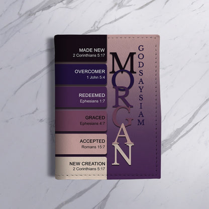 Personalized Christian Passport Cover with Custom Name & Bible Verses – Custom Color Travel Wallet by CHRISTIANARTBAG