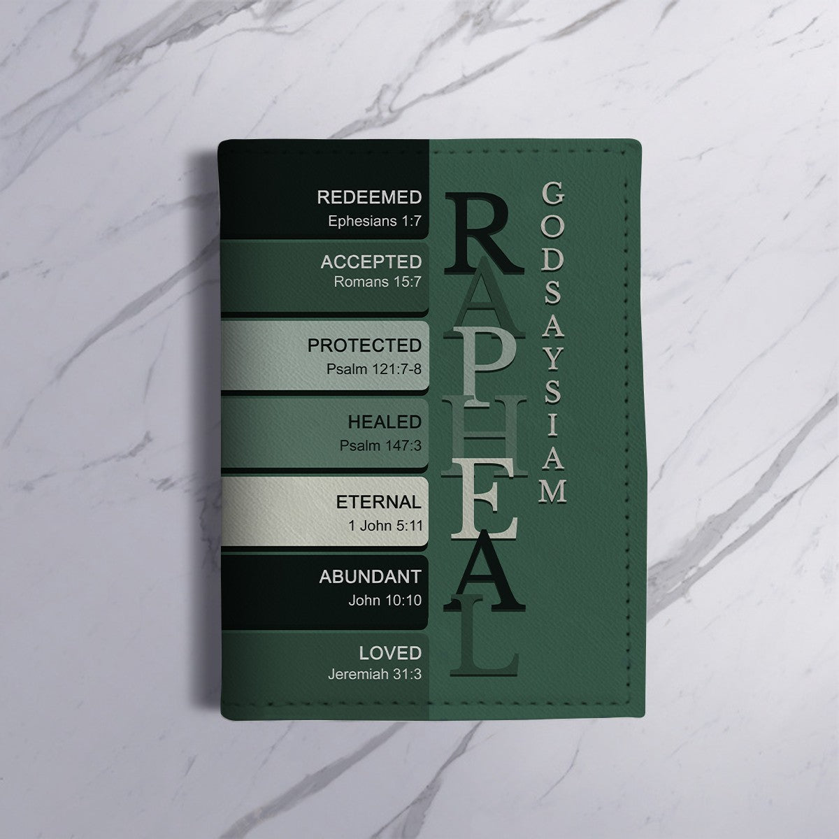 Personalized Christian Passport Cover with Custom Name & Bible Verses – Custom Color Travel Wallet by CHRISTIANARTBAG