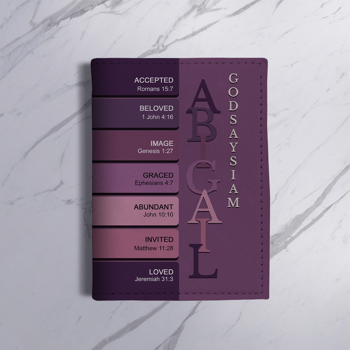 Personalized Christian Passport Cover with Custom Name & Bible Verses – Custom Color Travel Wallet by CHRISTIANARTBAG