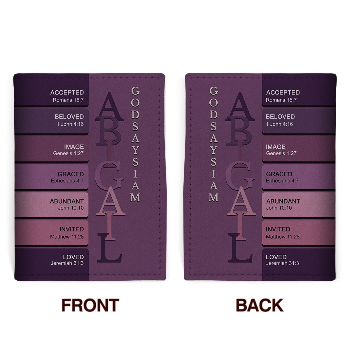 Personalized Christian Passport Cover with Custom Name & Bible Verses – Custom Color Travel Wallet by CHRISTIANARTBAG