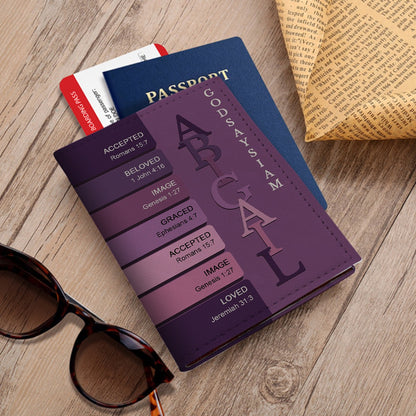 Personalized Christian Passport Cover with Custom Name & Bible Verses – Custom Color Travel Wallet by CHRISTIANARTBAG