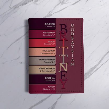 Personalized Christian Passport Cover with Custom Name & Bible Verses – Custom Color Travel Wallet by CHRISTIANARTBAG