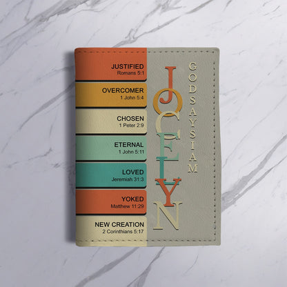 Personalized Christian Passport Cover with Custom Name & Bible Verses – Custom Color Travel Wallet by CHRISTIANARTBAG