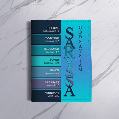 Personalized Christian Passport Cover with Custom Name & Bible Verses – Custom Color Travel Wallet by CHRISTIANARTBAG