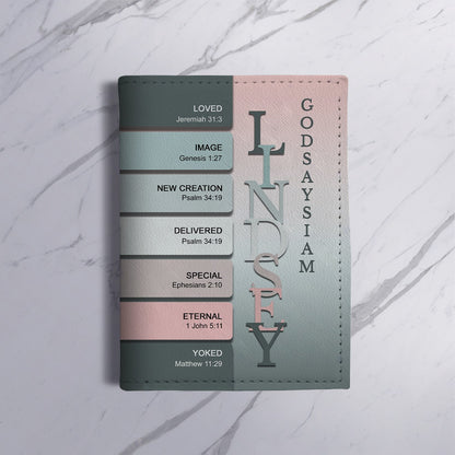 Personalized Christian Passport Cover with Custom Name & Bible Verses – Custom Color Travel Wallet by CHRISTIANARTBAG