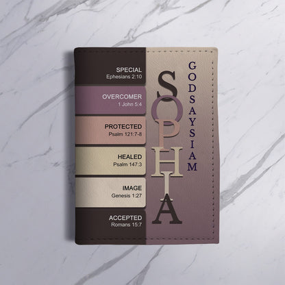 Personalized Christian Passport Cover with Custom Name & Bible Verses – Custom Color Travel Wallet by CHRISTIANARTBAG