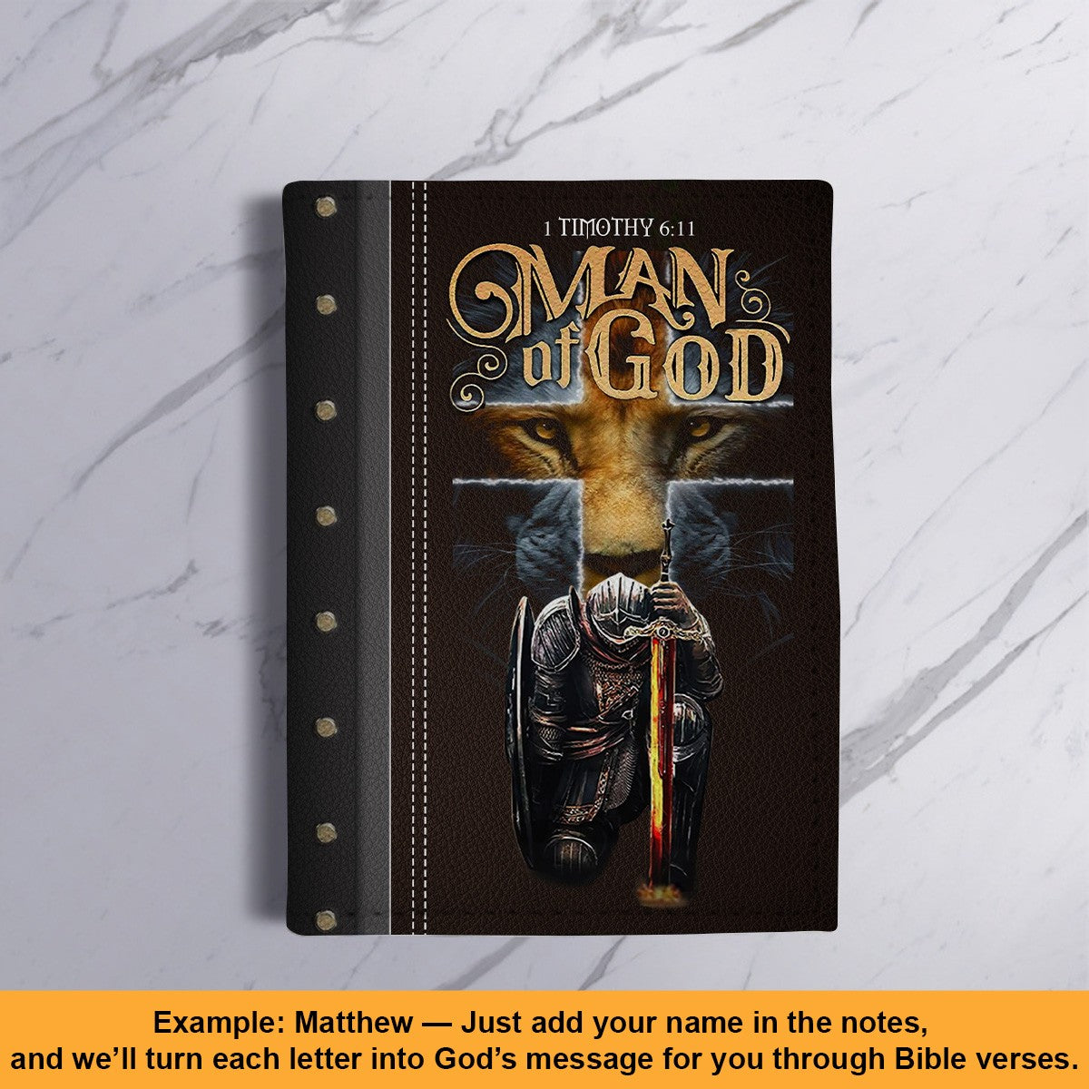 Personalized Christian Passport Cover – Man of God Design with Custom Name, Each Letter Matched to Bible Verses | CHRISTIANARTBAG