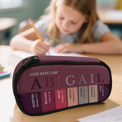 Personalized Pencil Canvas Case with Bible Verse | Christian Alphabet Scripture School Supplies by CHRISTIANARTBAG