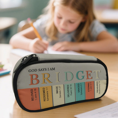 Personalized Pencil Canvas Case with Bible Verse | Christian Alphabet Scripture School Supplies by CHRISTIANARTBAG