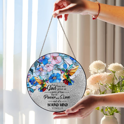 Personalized Christian Suncatcher – Acrylic & Wood Window Hanging Ornament with Bible Verse | CHRISTIANARTBAG