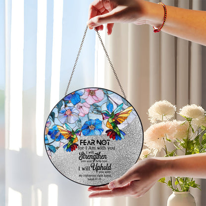 Personalized Christian Suncatcher – Acrylic & Wood Window Hanging Ornament with Bible Verse | CHRISTIANARTBAG