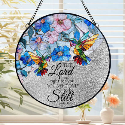 Personalized Christian Suncatcher – Acrylic & Wood Window Hanging Ornament with Bible Verse | CHRISTIANARTBAG