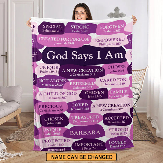 Personalized Scripture Affirmation Blanket - CHRISTIANARTBAG CABBL04050424.