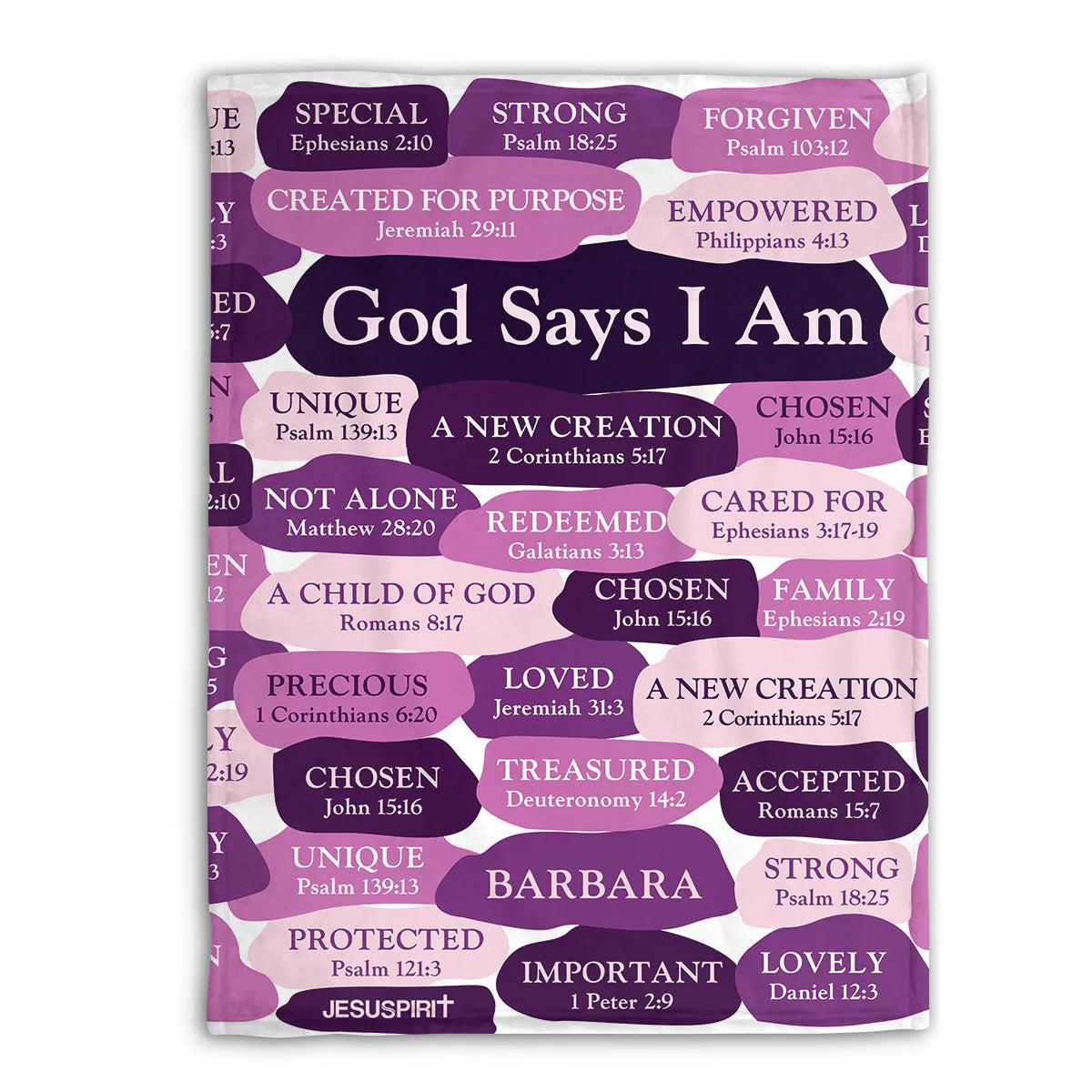 Personalized Scripture Affirmation Blanket - CHRISTIANARTBAG CABBL04050424.