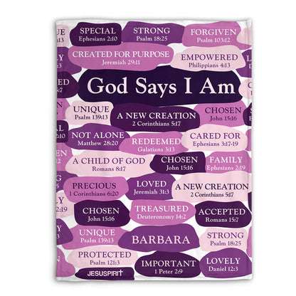 Personalized Scripture Affirmation Blanket - CHRISTIANARTBAG CABBL04050424.