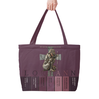 Personalized Christian Tote Bag with Bible Verses – Custom Name & Skin Tone | CHRISTIANARTBAG