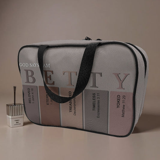 Custom Christian Toiletry Bag – Personalized Name with Bible Verse Meanings | CHRISTIANARTBAG