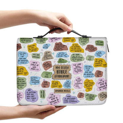 Christianartbag Handbags, My Daily Bible Affirmations Leather Bags, Personalized Bags, Gifts for Women, Christmas Gift, CABLTB01121525